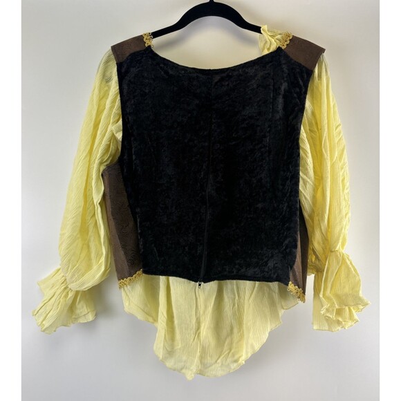 Incharacter Rustic Pirate Lady Costume Plus 3X Corset Gauze Blouse Boot Tops Hat - Picture 6 of 15